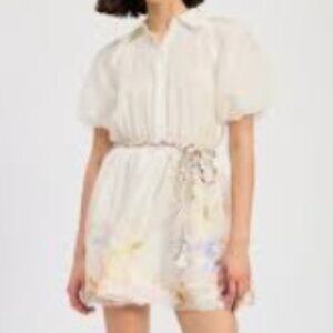 En Saison Taylorann Puff Sleeve Minidress Size L NWT